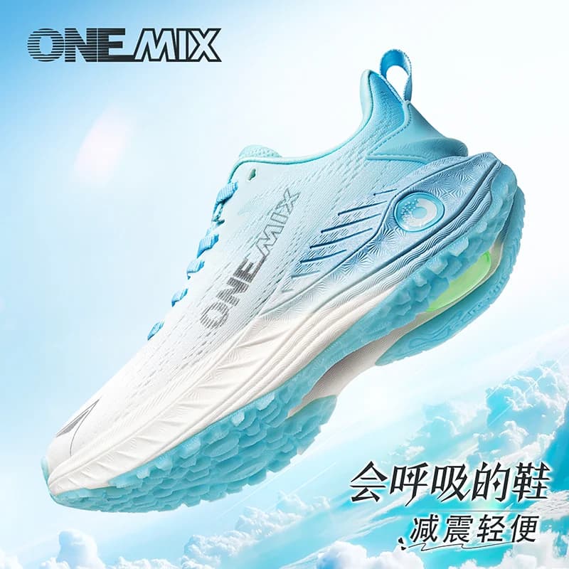 Sepatu Lari Onemix Pria & Wanita, Peredam Kejut, Ringan, Sepatu Olahraga Kasual