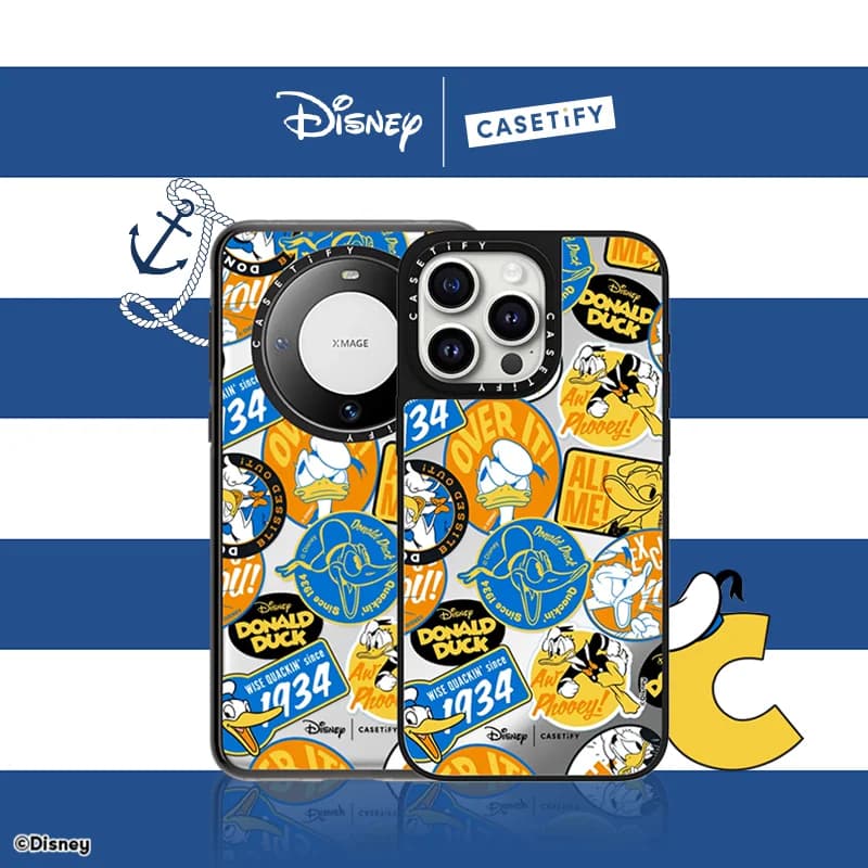 Casing CASETiFY Motif Donald Duck iPhone 16 Pro Max/16 Pro/15 Pro Max, Huawei Mate 60/Pocket 2