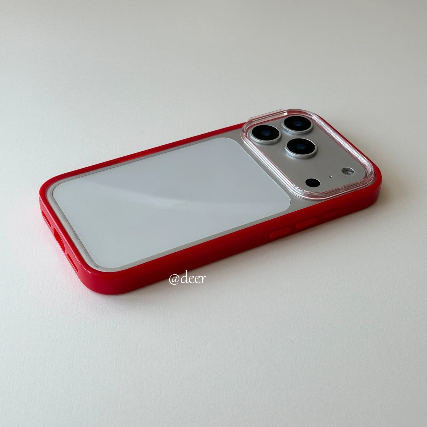 Deer Casing iPhone 17 Pro Max Transparan Tipis Soft Edge Hard Back Akrilik Anti Jatuh