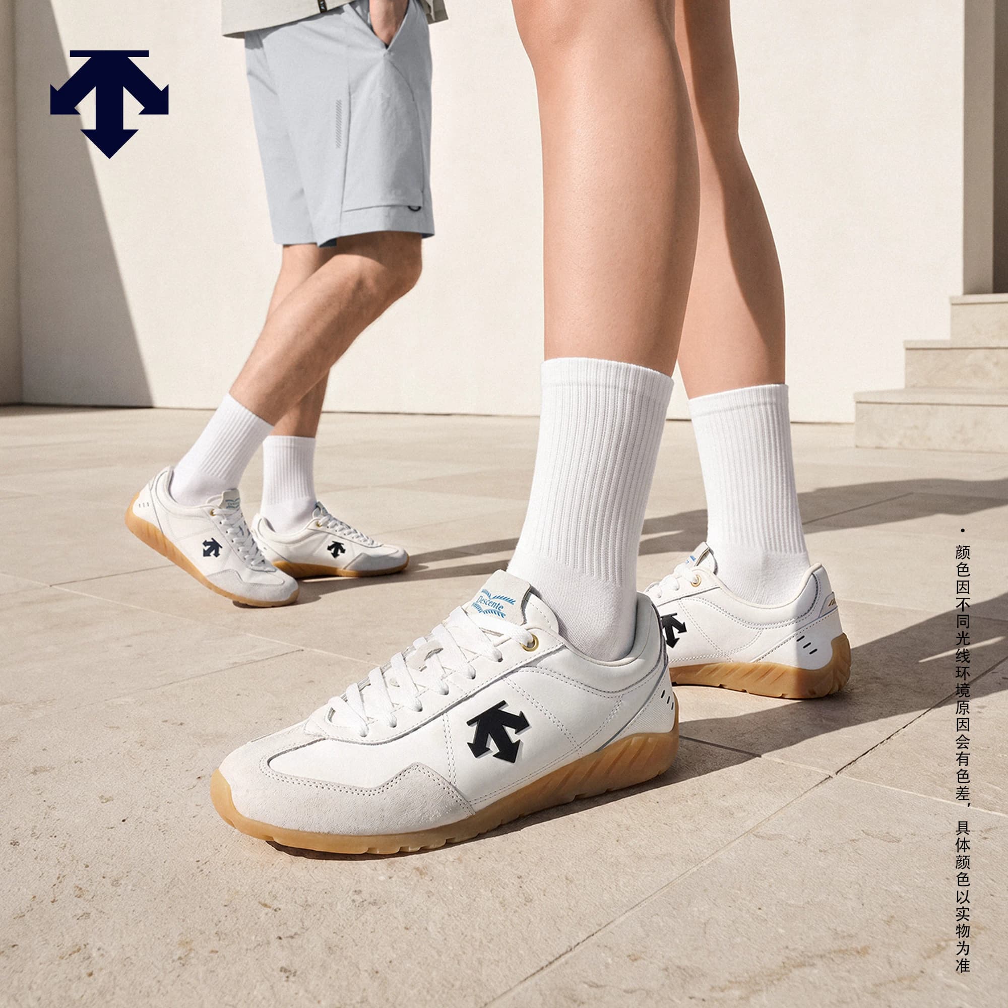 DESCENTE CHRON Sepatu Sneakers Unisex Low-Top Kasual Retro Sol Tipis